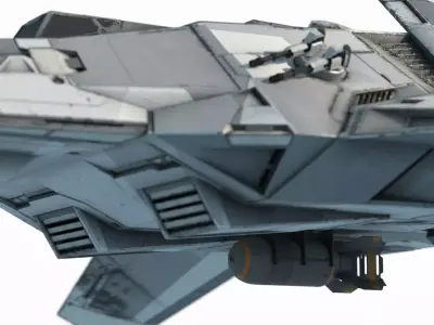 Future sci-fi fighter jets bombers 3D model