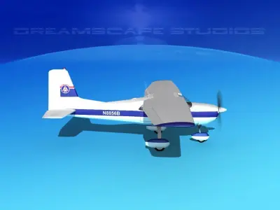 Cessna 172 Skyhawk 1958 Civil Air Patrol 3D model