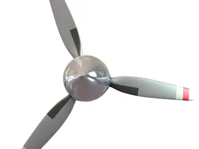 Red Stripe Propeller Blade 3D model