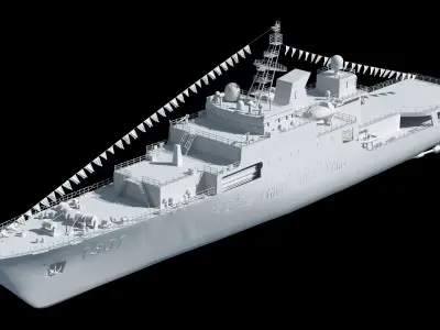 China Coast Guard Ship 1301 a 3000-ton law enforcement ship 3D model