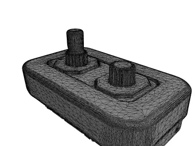 Modern Industrial Control Panel Joystick Low-poly 3D model