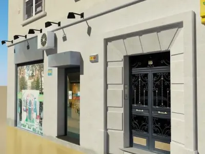 Photorealistic Low Poly Building Low-poly 3D model