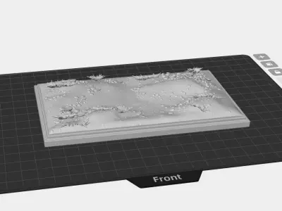 WW1 Battlefield Diorama Base STL 3D Printable Military Terrain  3D print model