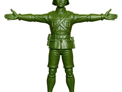 Classic Green Soldier model pack Low-poly 3D model