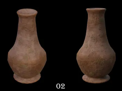 Clay Pots Pack Low-poly 3D model purchase