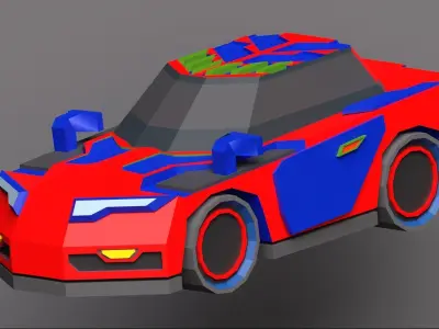 Scifi vehicles pack Low-poly 3D model