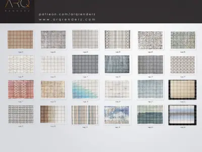 Cutouts collection abstract rug Texture