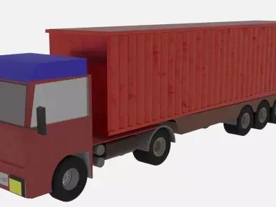 INDIAN TRUCK Free low-poly 3D model