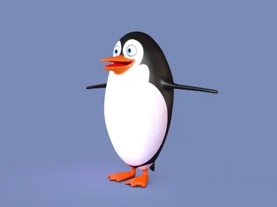 Penguin Low-poly 3D model