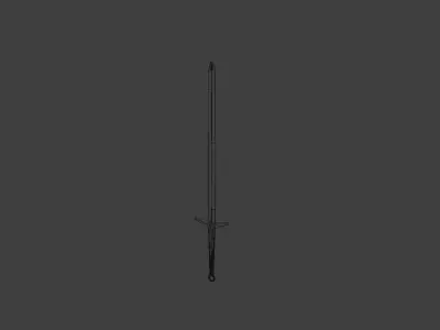 Highland Claymore Low-poly 3D model