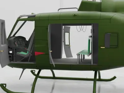 Huey Helicopter 3D model