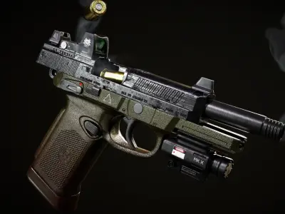 FNX-45 Venom Pistol Low-poly 3D model