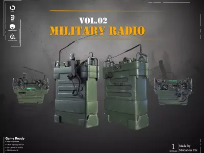 Military Radio - VOL 02 - Game Ready 3D model