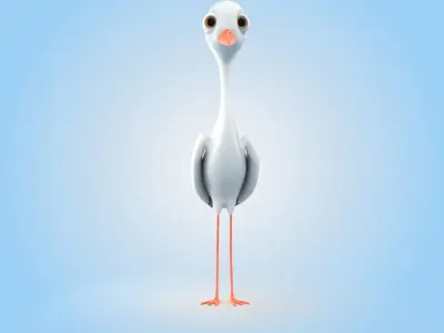 Stork 3D model