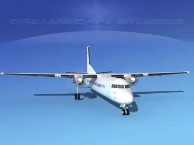 Fokker F-60 Unmarked 2 3D model