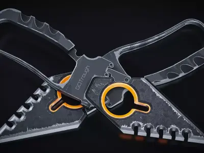 Sci-Fi Dagger PBR Low-poly 3D model