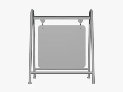 Basic Display Stand - Geometry Only No Textures No Materials 3D model