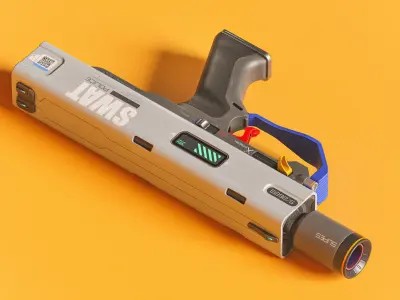 Sci-fi Swat Pistol PBR Low-poly 3D model