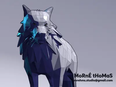 Poly Wolf Free 3D model