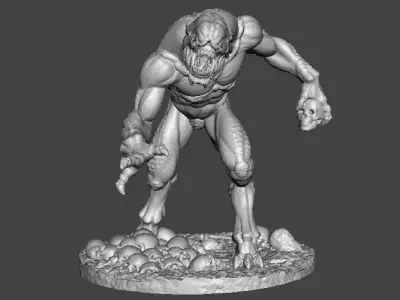 HELLKNIGHT DEMON MINIATURE MODEL FIGURE FANTASY SCIFI GAMES RPG 3D print model