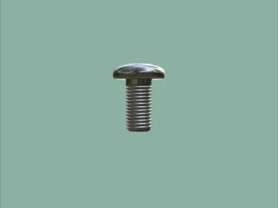 Steel Stained M6 Bolt Allen Pan Head 3D Model 3D model