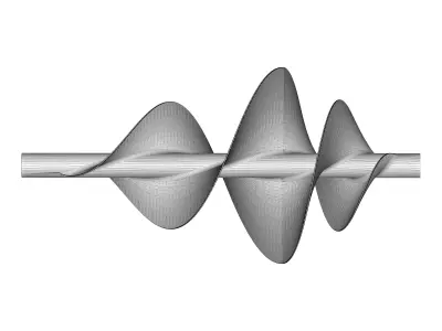 Spiral wind turbine 3D print model