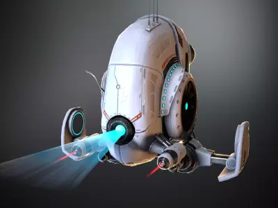 Sci-fi Drone 03 Low-poly 3D model