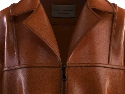 Leather Dress Coat Low-poly 3D model