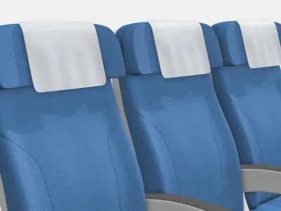 Airplane chair Low-poly 3D model