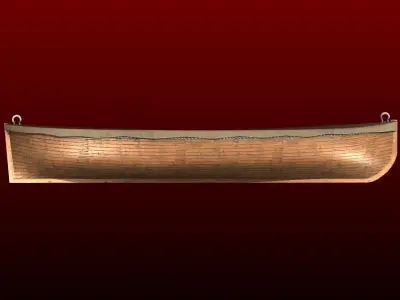 Life Boat Hull Only Low-poly 3D model