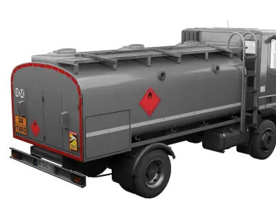 Iveco Eurocargo 100E18 2001 Tanker Truck Low-poly 3D model