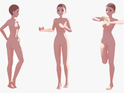 Anime Female Base Model V1 3D model