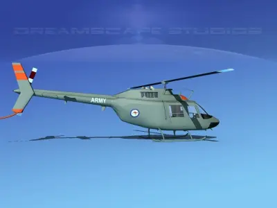 Bell OH-58B Australian Army 1 3D model