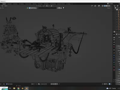 Plane Low-poly 3D model
