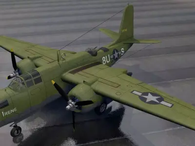 Douglas A-20J Havoc - Boston Mk-5 3D model