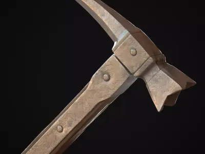 Medieval Warhammer Free low-poly 3D model