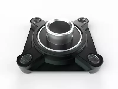Flange Bearing 01 Low-poly 3D model