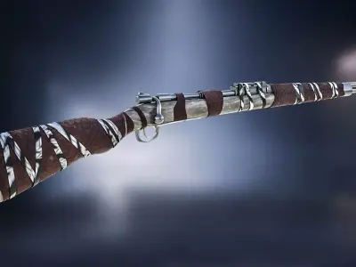 KAR 98 with billets Low-poly 3D model