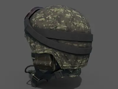 Scifi military helmet ver 2 Low-poly 3D model