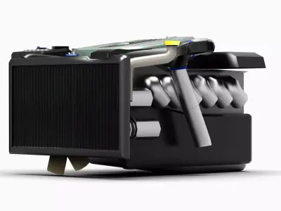 RB25DET Neo Engine Low-poly 3D model