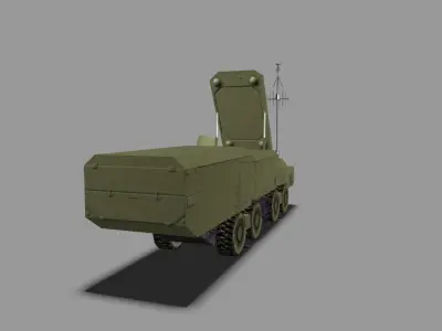 S300 Radar Low-poly 3D model