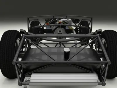 Mercedes 300SL Roadster Chassis 3D model