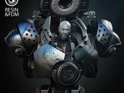 Wicked Marvel Iron Monger Bust Tested for 3D printing 3D print model
