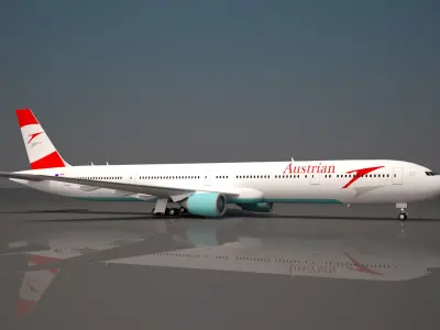 Autrian Airlines Boeing 777 300 ER 3D model