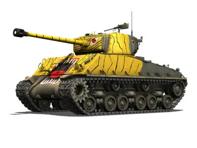 M4A3E8 Sherman - Easy Eight - Korea 3D model