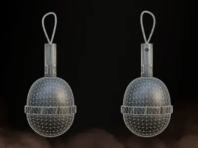 Grenade WW1 German Egg Grenade 1917 Game-Ready Low-poly 3D model
