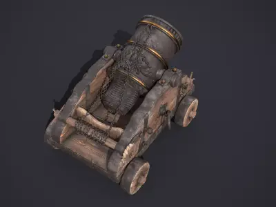Old Cannon Mortar 3D model