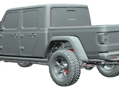 Jeep Gladiator Rubicon 2020 - Exterior Scan 3D model 3D model