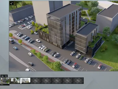 Lumion 12 scene office building - Archicad Sketchup 3D model