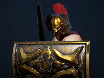 Gladiator Low-poly 3D model